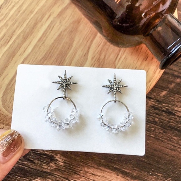 GlitzBlitz Boutique Jewelry - Any 3/$25! Silver Crystal Pave Beaded Stud Earrings